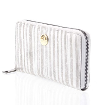Luxusní dámská kožená peněženka pouzdro stříbrné - Rovicky 76119