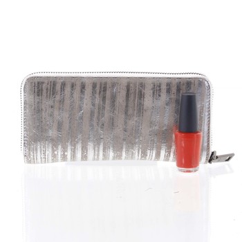 Luxusní dámská kožená peněženka pouzdro stříbrné - Rovicky 77006