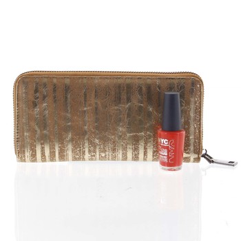 Luxusní dámská kožená peněženka pouzdro zlaté - Rovicky 77006