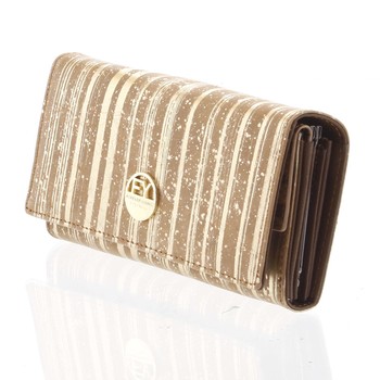 Elegantní dámská kožená peněženka zlatá - Rovicky 64003