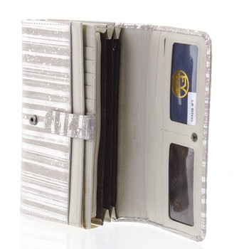 Dámská peněženka velká kožená stříbrná - Rovicky 1077