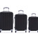 Moderní černý skořepinový cestovní kufr sada - Ormi Dopp S, M, L