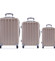 Moderní růžově zlatý skořepinový cestovní kufr sada - Ormi Dopp S, M, L