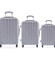 Moderní stříbrný skořepinový cestovní kufr sada - Ormi Dopp S, M, L