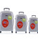 Pevný cestovní kufr světle šedý sada - Ormi Evenger S, M, L
