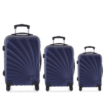Originální pevný cestovní kufr modrý sada - Ormi Sheli L, M, S