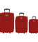 Klasický látkový červený cestovní kufr sada - Ormi Stof S, M, L
