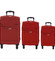 Cestovní látkový červený kufr sada - Ormi Nitire S, M, L