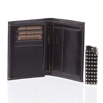Elegantní pánská kožená peněženka černá - BUFFALO Amasai