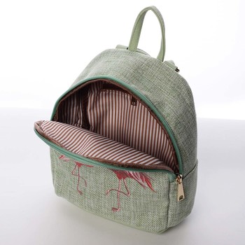 Unikátní malý dámský batůžek/kabelka do města zelený - Dudlin Eyal