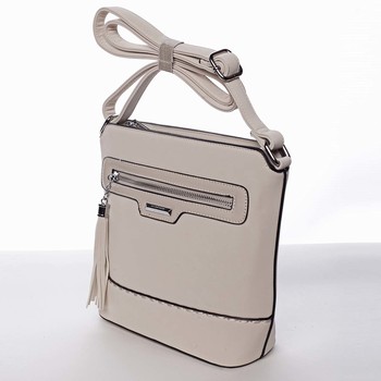 Elegantní dámská béžová crossbody kabelka - Silvia Rosa Meylin