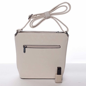 Elegantní dámská béžová crossbody kabelka - Silvia Rosa Meylin