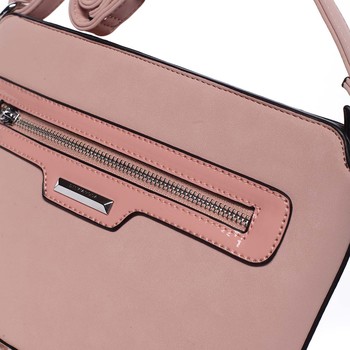 Elegantní dámská růžová crossbody kabelka - Silvia Rosa Meylin