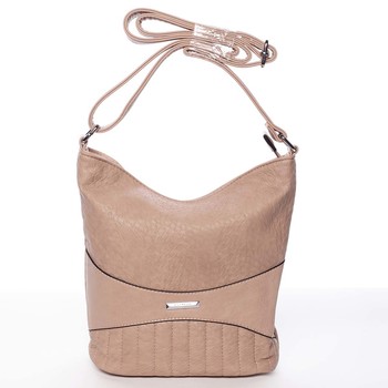 Malá prošívaná světlá camel crossbody kabelka - Silvia Rosa Anjali