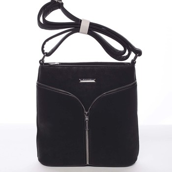 Černá elegantní dámská crossbody kabelka - Silvia Rosa Shadia