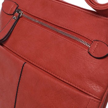 Dámská červená moderní a elegantní crossbody kabelka - Dudlin Ketty 