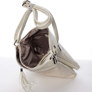 Originální a módní meruňková crossbody kabelka se vzorem - Silvia Rosa Vania 