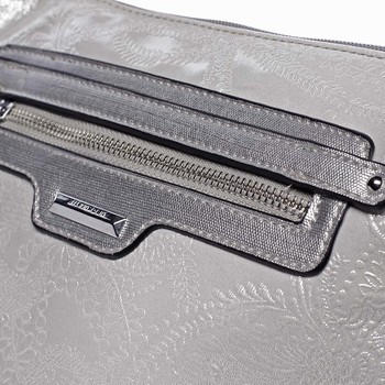 Módní dámská stříbrná crossbody kabelka se vzorem - Silvia Rosa Gillian 