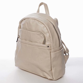 Střední městský dámský béžový batoh - Silvia Rosa Jimm