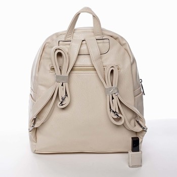 Střední městský dámský béžový batoh - Silvia Rosa Jimm