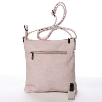 Stylová elegantní růžová crossbody kabelka se vzorem - Silvia Rosa Nicole 