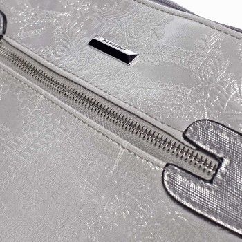 Krásná dámská stříbrná crossbody kabelka se vzorem - Silvia Rosa Xiomy 