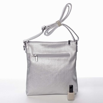 Krásná dámská stříbrná crossbody kabelka se vzorem - Silvia Rosa Xiomy 