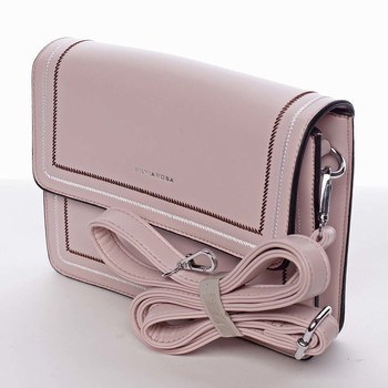 Originální elegantní crossbody kabelka světle růžová - Silvia Rosa Cielo 