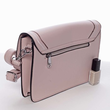 Originální elegantní crossbody kabelka světle růžová - Silvia Rosa Cielo 