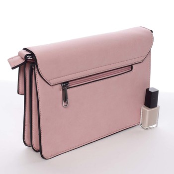 Elegantní a luxusní růžová crossbody kabelka - Silvia Rosa Sheyla