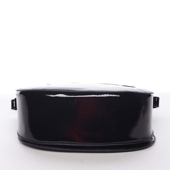 Luxusní černá lakovaná crossbody kabelka - Silvia Rosa Kassandra