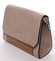 Elegantní pevná dámská crossbody kabelka taupe - Silvia Rosa Molly