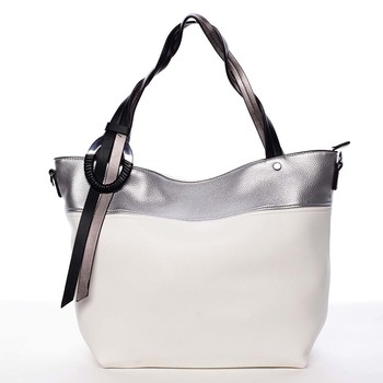 Moderní a elegantní dámská kabelka přes rameno bílá - Maria C Sahar