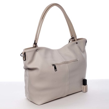 Velká dámská kabelka přes rameno béžová - MARIA C Ewa