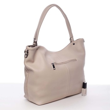 Velká dámská kabelka přes rameno světlá taupe - MARIA C Ewa