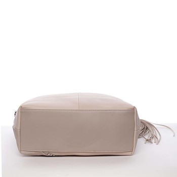 Velká dámská kabelka přes rameno světlá taupe - MARIA C Ewa