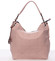 Velká růžová luxusní dámská kabelka přes rameno - MARIA C Samira