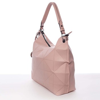 Velká růžová luxusní dámská kabelka přes rameno - MARIA C Samira