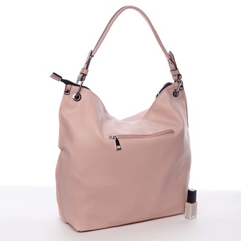 Velká růžová luxusní dámská kabelka přes rameno - MARIA C Samira