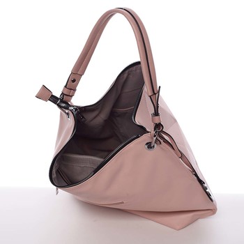 Velká růžová luxusní dámská kabelka přes rameno - MARIA C Samira