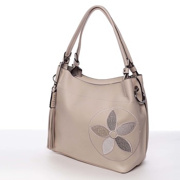 Elegantní dámská kabelka přes rameno béžová - Maria C Quyne