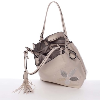 Elegantní dámská kabelka přes rameno béžová - Maria C Quyne