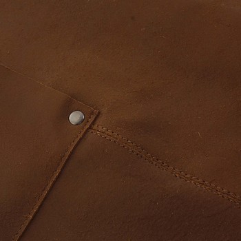 Kožená pánská grilovací zástěra hnědá - OLD WEST Master