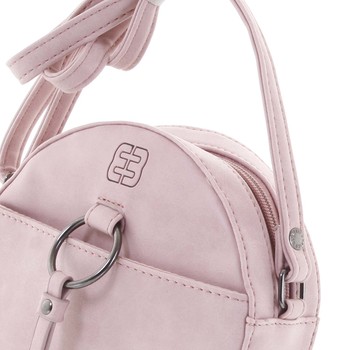 Kulatá moderní dámská crossbody kabelka růžová - Enrico Benetti Behesha