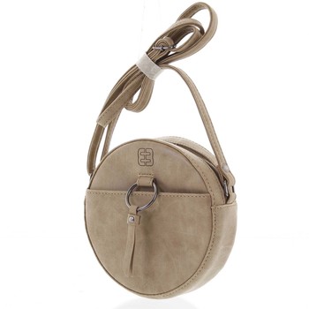 Kulatá moderní dámská crossbody kabelka taupe - Enrico Benetti Behesha