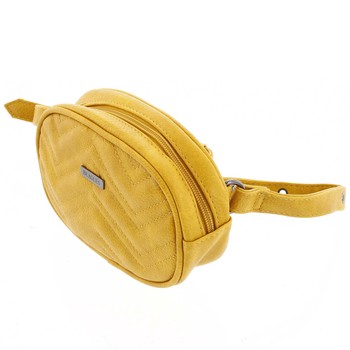 Malá dámská crossbody kabelka/ledvinka žlutá - Beagles Tima