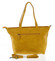 Elegantní perforovaná dámská kabelka přes rameno tmavě žlutá - Beagles Lema 
