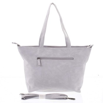 Elegantní perforovaná dámská kabelka přes rameno světle šedá - Beagles Lema 