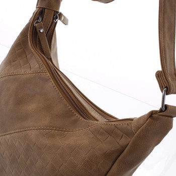 Camel prošívaná dámská crossbody kabelka - Enrico Benetii Fariha 