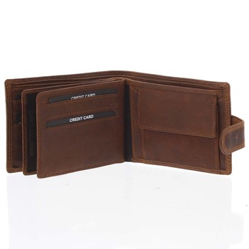 Oblíbená pánská kožená peněženka hnědá - SendiDesign Igeal
